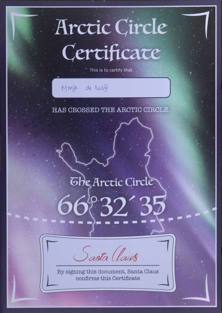 Certificaat passeren Poolcirkel