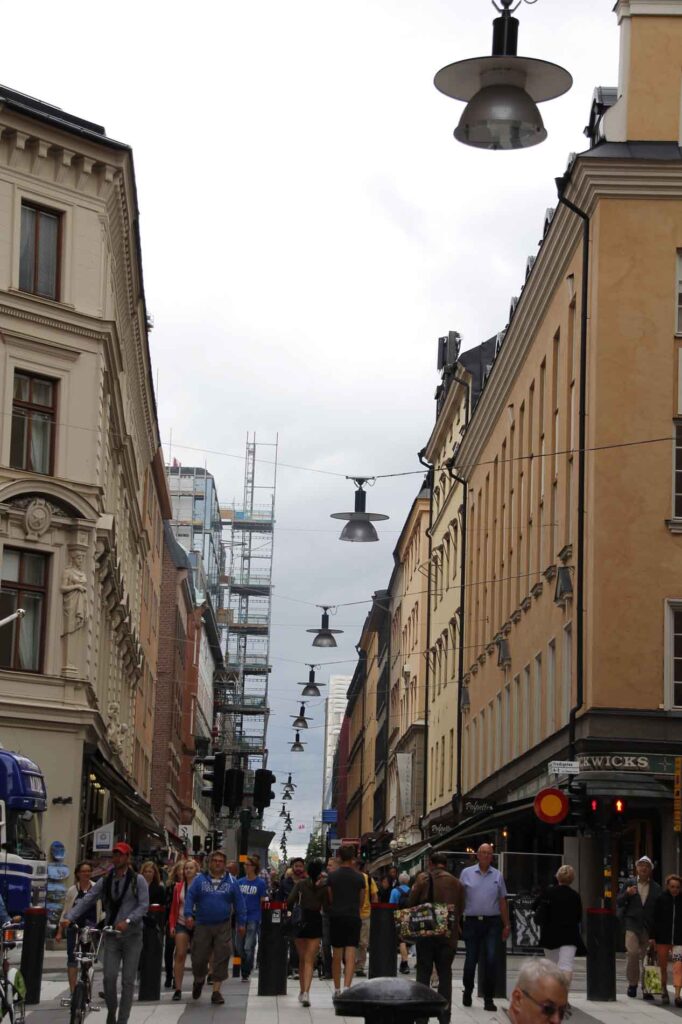 drukte in Stockholm
