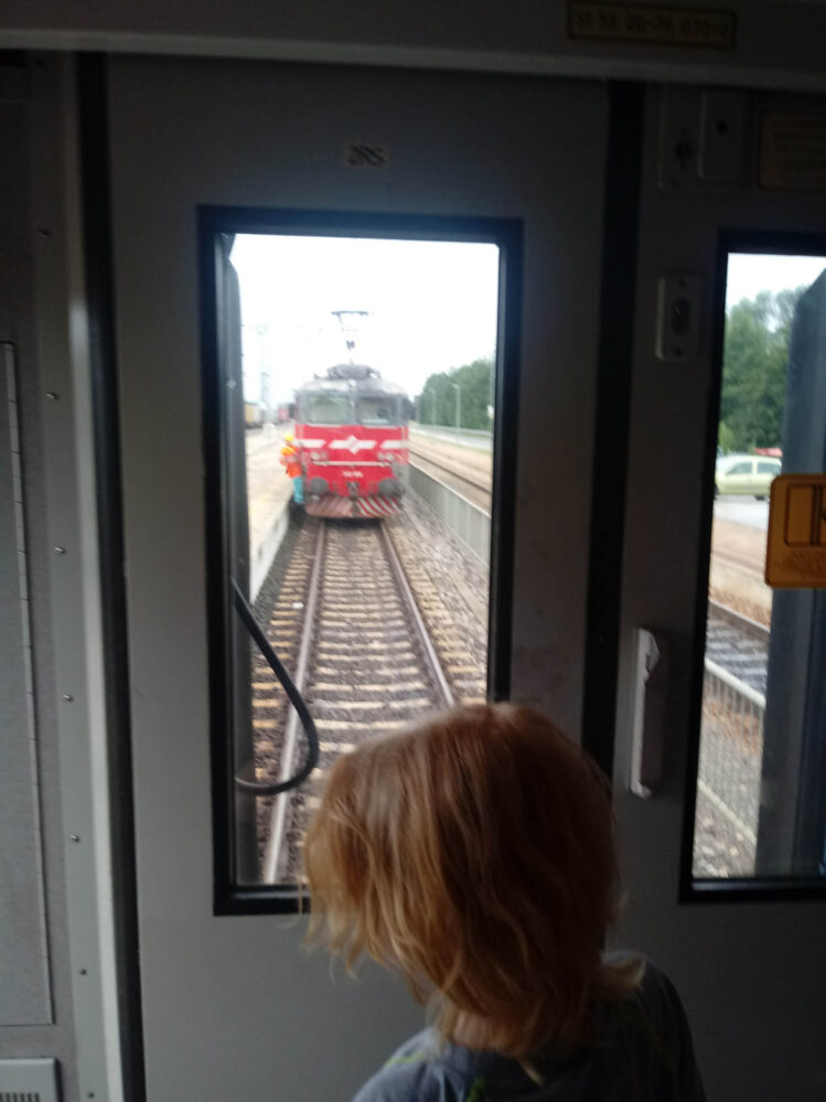 kijken hoe de trein gekoppeld wordt