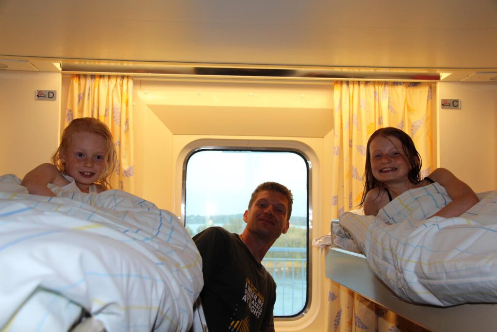 slapen op de veerboot