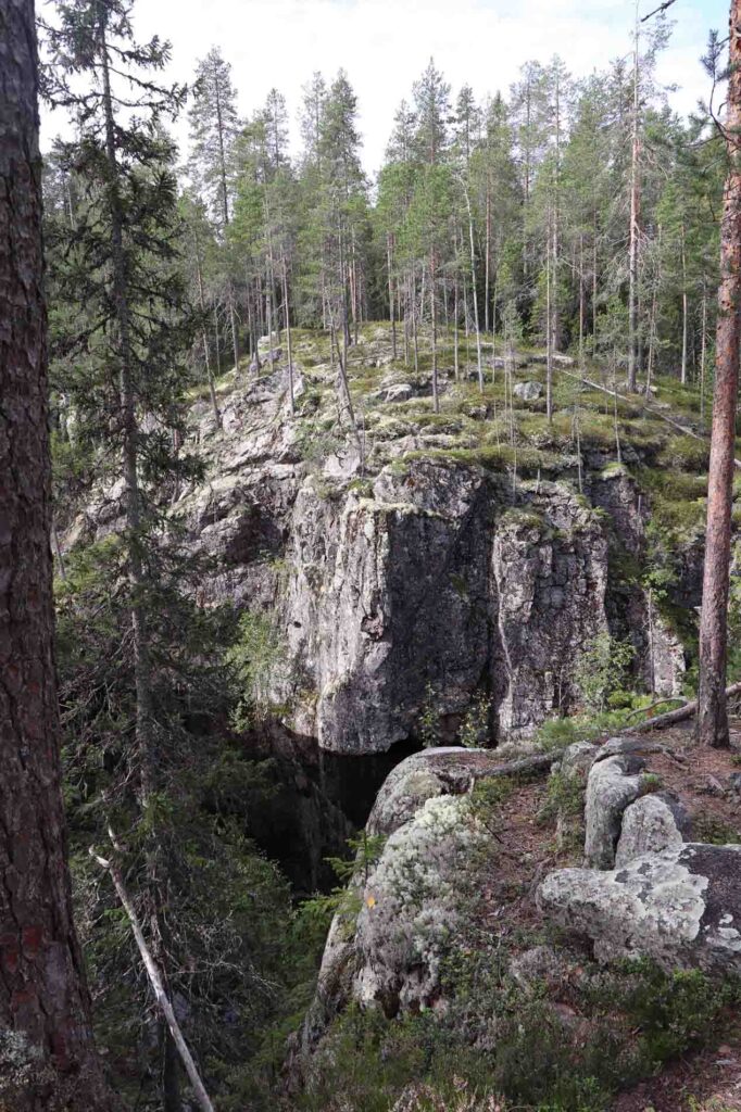 Uitzicht op de Hiidenportti kloof