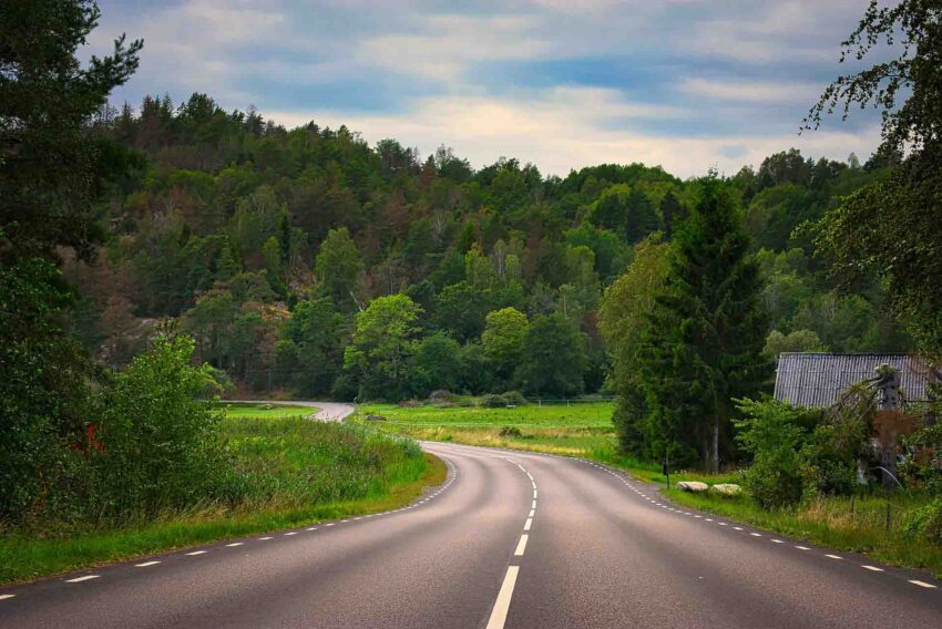 Weg in Zweden.