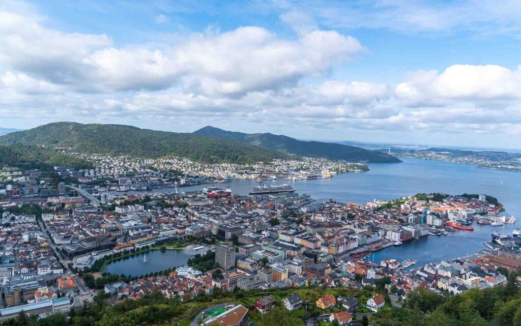 Uitzicht vanaf Fløyen.