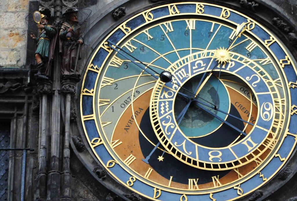 de astronomische klok in Praag