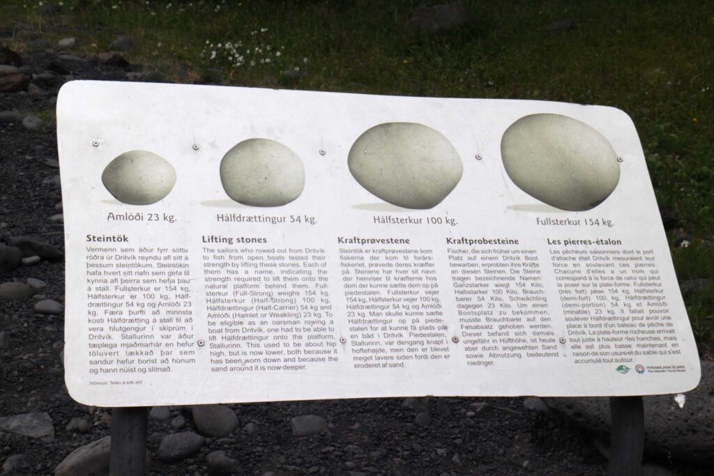 de hijsstenen van Dritvík