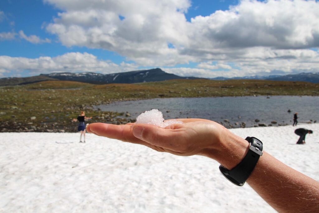 sneeuw in Noorwegen