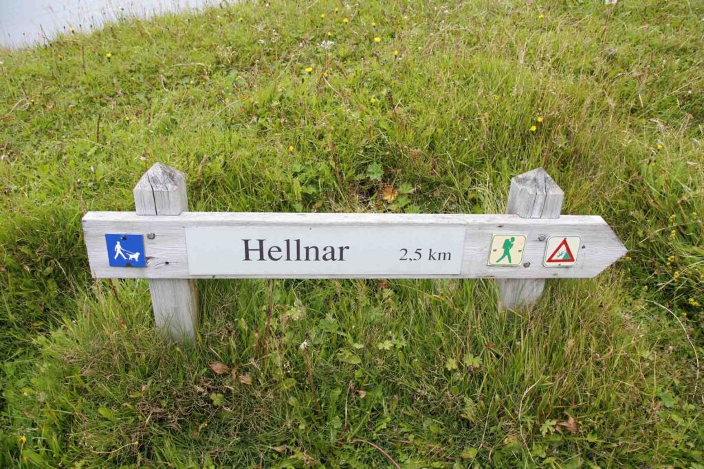 bord wandeling naar Hellnar