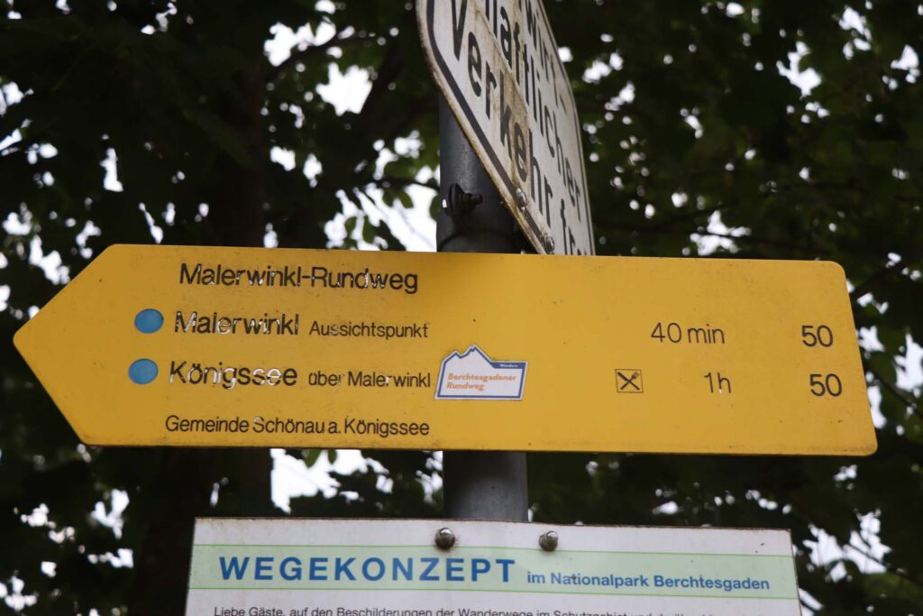 wegwijzer Malerwinkl Rundweg wandeling