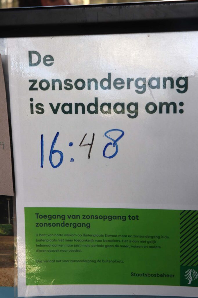 Bordje zonsondergang