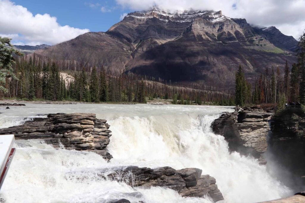Athabasca Falls eerste aanbli